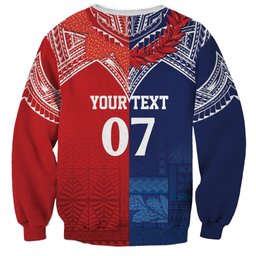 TokoUso Tonga Samoa Brothers Forever Custom Sweatshirt Ulafala and Heilala Unity