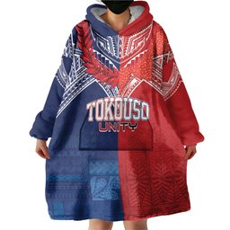 TokoUso Tonga Samoa Brothers Forever Custom Wearable Blanket Hoodie Ulafala and Heilala Unity