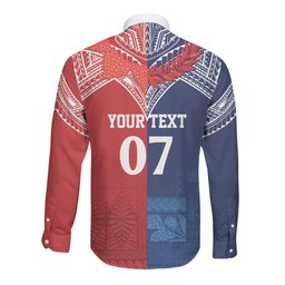 TokoUso Tonga Samoa Brothers Forever Custom Long Sleeve Button Shirt Ulafala and Heilala Unity