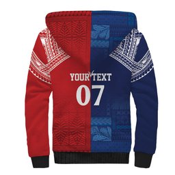 TokoUso Tonga Samoa Brothers Forever Custom Sherpa Hoodie Ulafala and Heilala Unity
