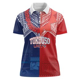 TokoUso Tonga Samoa Brothers Forever Custom Women Polo Shirt Ulafala and Heilala Unity