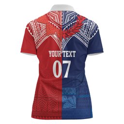 TokoUso Tonga Samoa Brothers Forever Custom Women Polo Shirt Ulafala and Heilala Unity