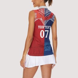 TokoUso Tonga Samoa Brothers Forever Custom Women Sleeveless Polo Shirt Ulafala and Heilala Unity