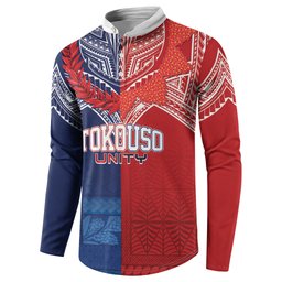 TokoUso Tonga Samoa Brothers Forever Custom Button Sweatshirt Ulafala and Heilala Unity