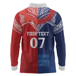 TokoUso Tonga Samoa Brothers Forever Custom Long Sleeve Polo Shirt Ulafala and Heilala Unity