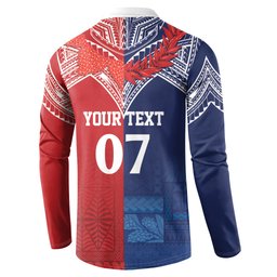 TokoUso Tonga Samoa Brothers Forever Custom Button Sweatshirt Ulafala and Heilala Unity