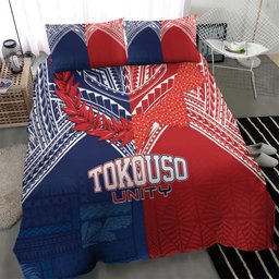 TokoUso Tonga Samoa Brothers Forever Bedding Set Ulafala and Heilala Unity