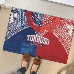 TokoUso Tonga Samoa Brothers Forever Rubber Doormat Ulafala and Heilala Unity