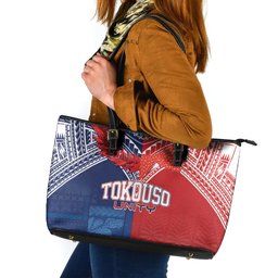 TokoUso Tonga Samoa Brothers Forever Leather Tote Bag Ulafala and Heilala Unity