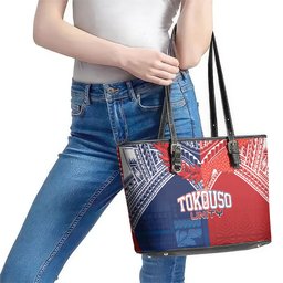 TokoUso Tonga Samoa Brothers Forever Leather Tote Bag Ulafala and Heilala Unity