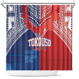 TokoUso Tonga Samoa Brothers Forever Shower Curtain Ulafala and Heilala Unity