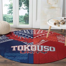 TokoUso Tonga Samoa Brothers Forever Round Carpet Ulafala and Heilala Unity