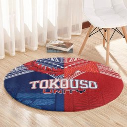 TokoUso Tonga Samoa Brothers Forever Round Carpet Ulafala and Heilala Unity