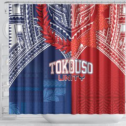 TokoUso Tonga Samoa Brothers Forever Shower Curtain Ulafala and Heilala Unity