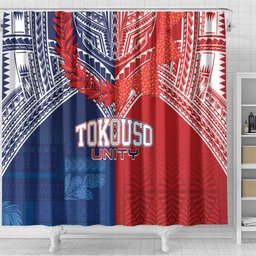 TokoUso Tonga Samoa Brothers Forever Shower Curtain Ulafala and Heilala Unity