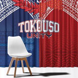 TokoUso Tonga Samoa Brothers Forever Window Curtain Ulafala and Heilala Unity