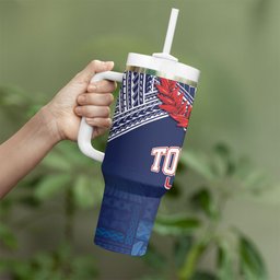 TokoUso Tonga Samoa Brothers Forever Tumbler With Handle Ulafala and Heilala Unity
