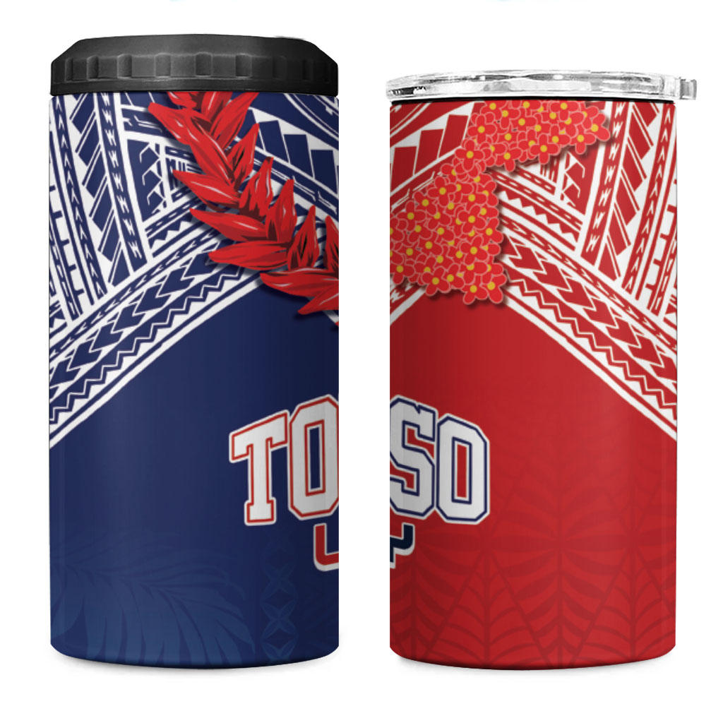 TokoUso Tonga Samoa Brothers Forever 4 in 1 Can Cooler Tumbler Ulafala and Heilala Unity