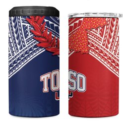 TokoUso Tonga Samoa Brothers Forever 4 in 1 Can Cooler Tumbler Ulafala and Heilala Unity