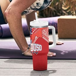 TokoUso Tonga Samoa Brothers Forever Tumbler With Handle Ulafala and Heilala Unity