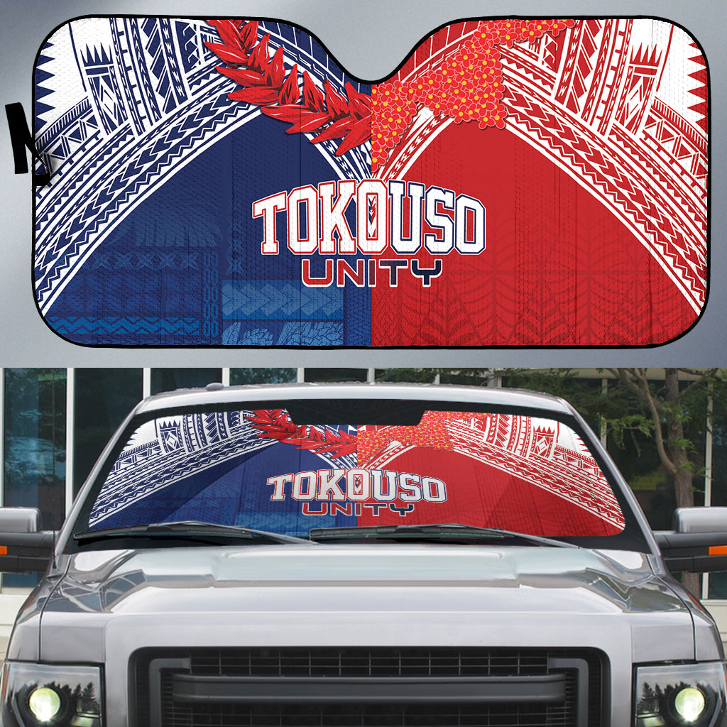 TokoUso Tonga Samoa Brothers Forever Auto Sun Shade Ulafala and Heilala Unity