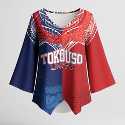 TokoUso Tonga Samoa Brothers Forever Custom Kimono Sleeve Blouse Ulafala and Heilala Unity