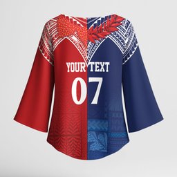 TokoUso Tonga Samoa Brothers Forever Custom Kimono Sleeve Blouse Ulafala and Heilala Unity