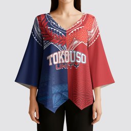 TokoUso Tonga Samoa Brothers Forever Custom Kimono Sleeve Blouse Ulafala and Heilala Unity