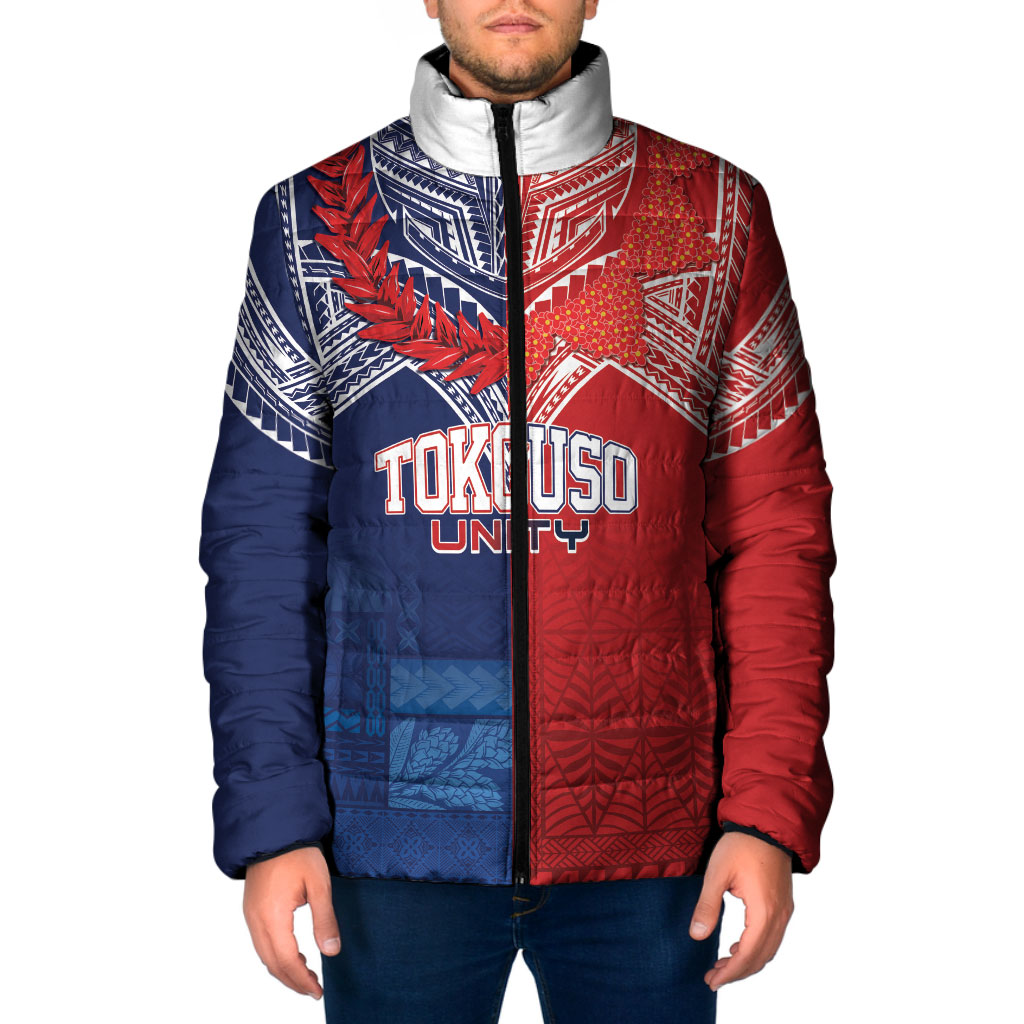 TokoUso Tonga Samoa Brothers Forever Custom Padded Jacket Ulafala and Heilala Unity