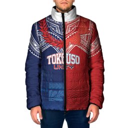 TokoUso Tonga Samoa Brothers Forever Custom Padded Jacket Ulafala and Heilala Unity