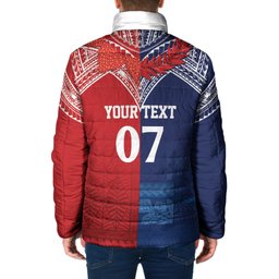 TokoUso Tonga Samoa Brothers Forever Custom Padded Jacket Ulafala and Heilala Unity