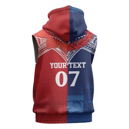 TokoUso Tonga Samoa Brothers Forever Custom Sleeveless Zip Hoodie Ulafala and Heilala Unity
