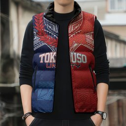 TokoUso Tonga Samoa Brothers Forever Custom Sleeveless Puffer Jacket Ulafala and Heilala Unity