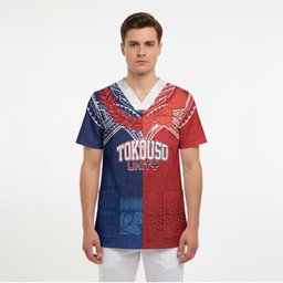 TokoUso Tonga Samoa Brothers Forever Custom Scrub Top Ulafala and Heilala Unity