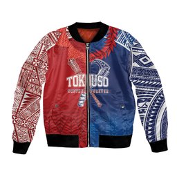 TokoUso Custom Tonga and Samoa Bomber Jacket Warriors War Clubs