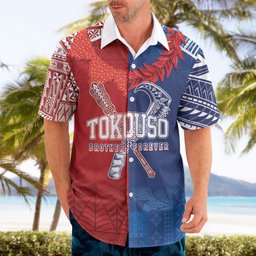 TokoUso Custom Tonga and Samoa Hawaiian Shirt Warriors War Clubs