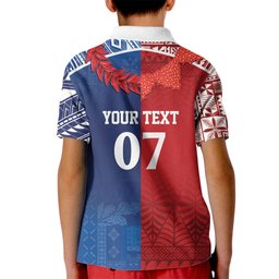 TokoUso Custom Tonga and Samoa Kid Polo Shirt Warriors War Clubs