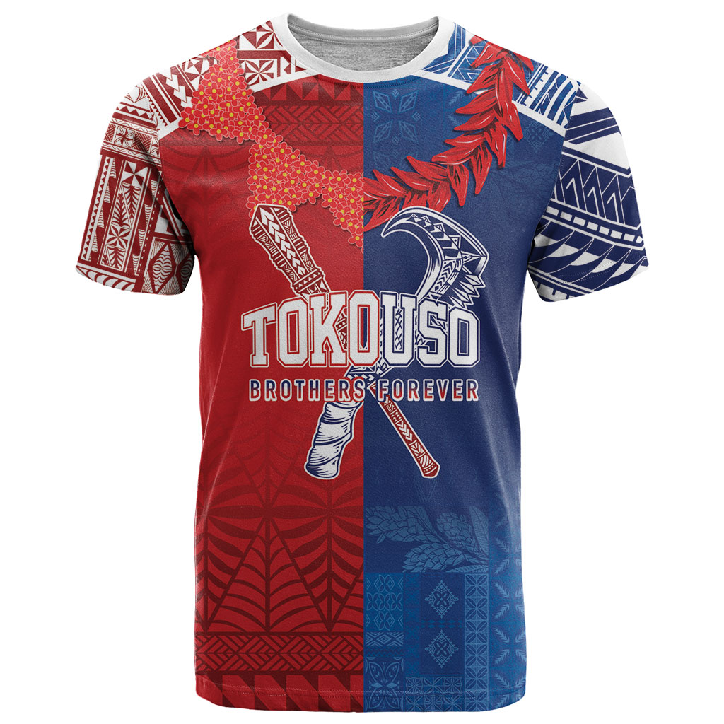 TokoUso Custom Tonga and Samoa T Shirt Warriors War Clubs