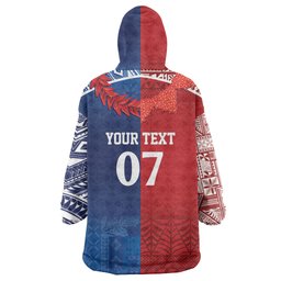 TokoUso Custom Tonga and Samoa Wearable Blanket Hoodie Warriors War Clubs