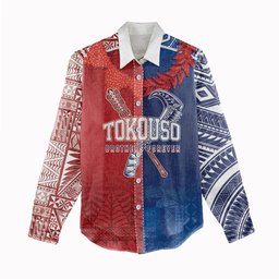 TokoUso Custom Tonga and Samoa Women Casual Shirt Warriors War Clubs