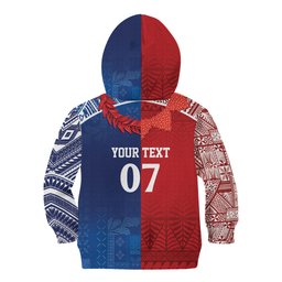 TokoUso Custom Tonga and Samoa Kid Hoodie Warriors War Clubs