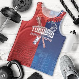 TokoUso Custom Tonga and Samoa Men Tank Top Warriors War Clubs