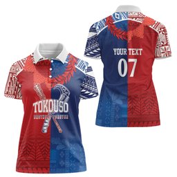 TokoUso Custom Tonga and Samoa Women Polo Shirt Warriors War Clubs