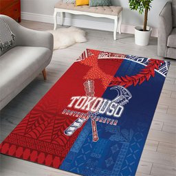 TokoUso Tonga and Samoa Area Rug Warriors War Clubs