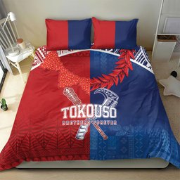 TokoUso Tonga and Samoa Bedding Set Warriors War Clubs