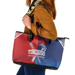TokoUso Tonga and Samoa Leather Tote Bag Warriors War Clubs