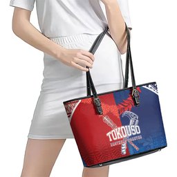TokoUso Tonga and Samoa Leather Tote Bag Warriors War Clubs