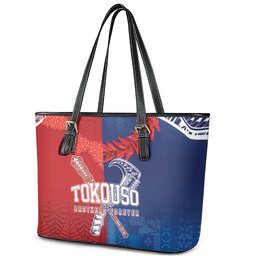 TokoUso Tonga and Samoa Leather Tote Bag Warriors War Clubs