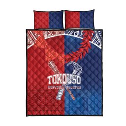 TokoUso Tonga and Samoa Quilt Bed Set Warriors War Clubs
