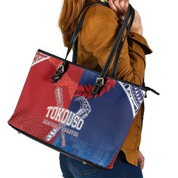 TokoUso Tonga and Samoa Leather Tote Bag Warriors War Clubs